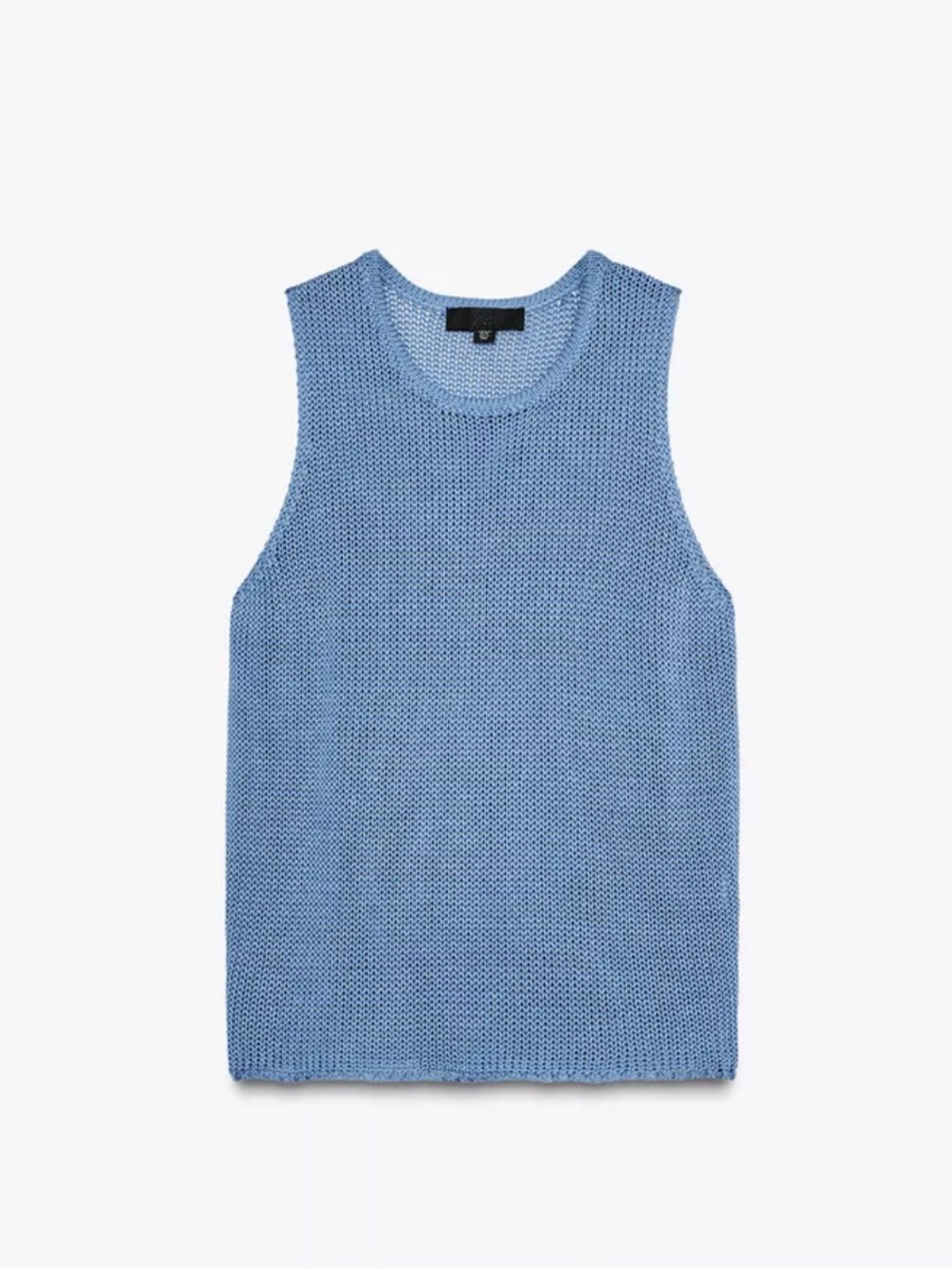 Zara Men's Sky Blue Knit Crewneck Tank